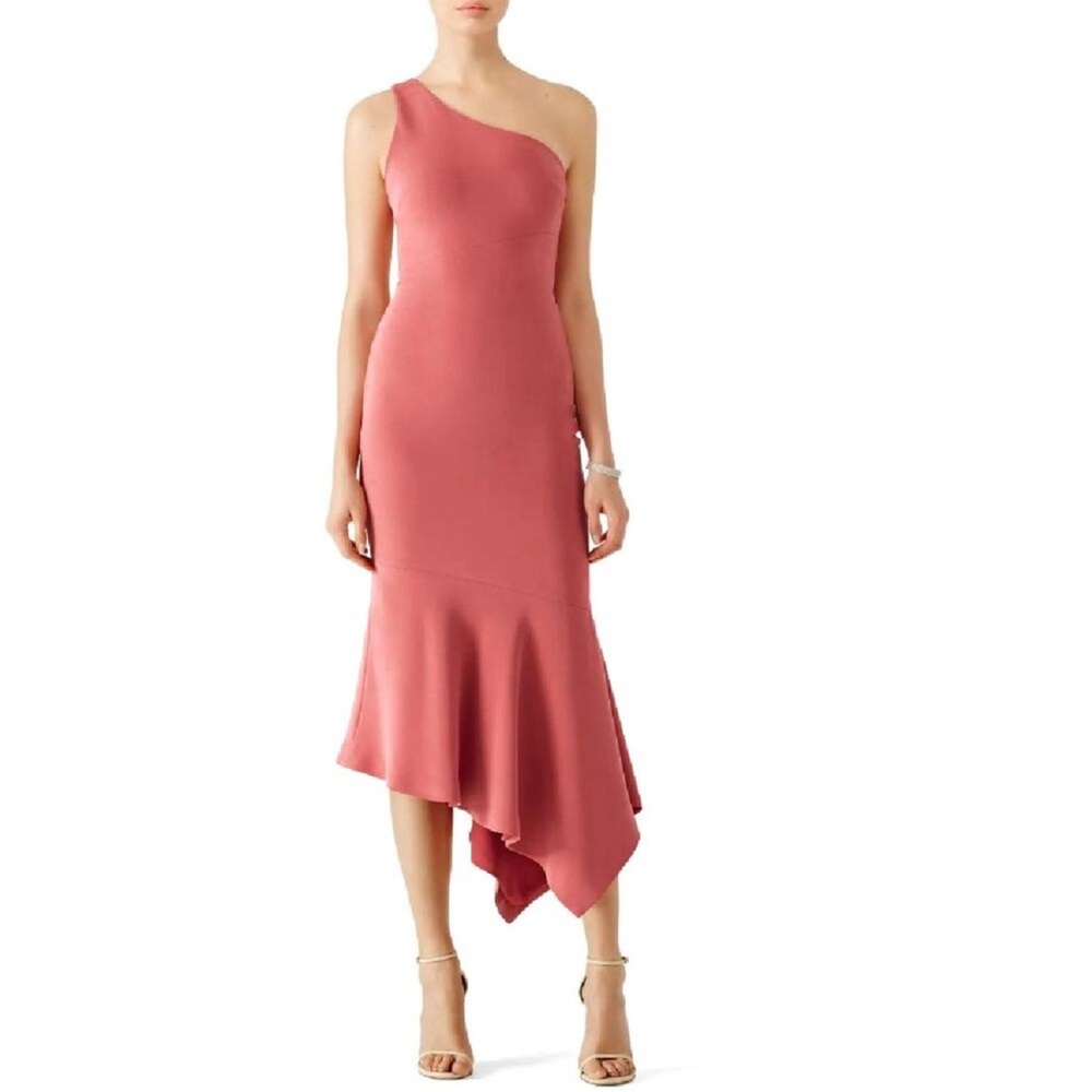 Cinq à sept Dulcina One-Shoulder Pink Dress